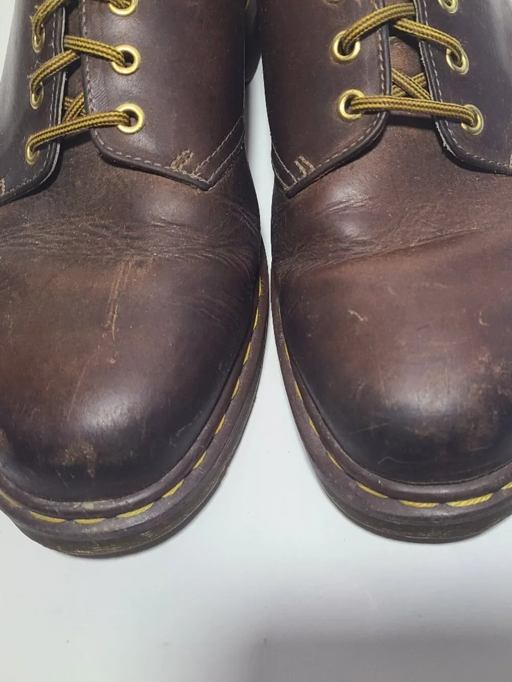 Vintage Dr Martens (1561 59) Oxford Brown Men's Shoes Size 12 Made in England